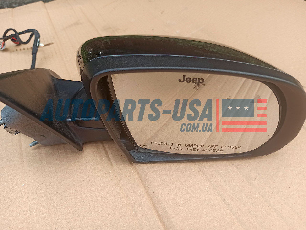 Дзеркало праве чорне Jeep Compass 2022-2025 68550694AA з BSM