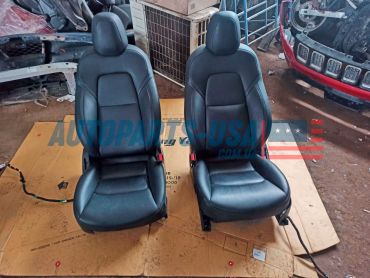 Сидіння передні комплект, чорні, Airbag, шкіра в ідельному стані Tesla Model 3 18 7654324-01-E